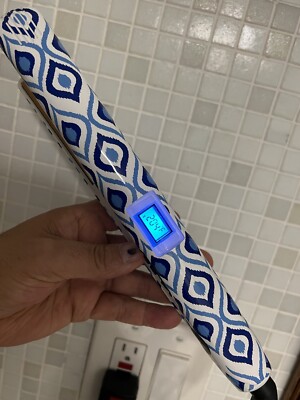 CHI Blue Ikat Ceramic Hairstyling Flat Iron Silk Smooth Hair Farouk Systems