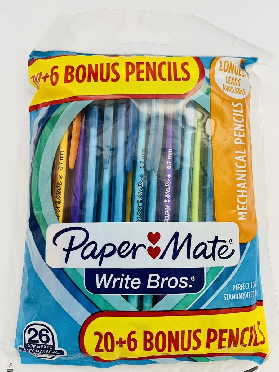 Paper Mate Write #2 Mechanical Pencils HB #2 Lead Pencils w/  Erase