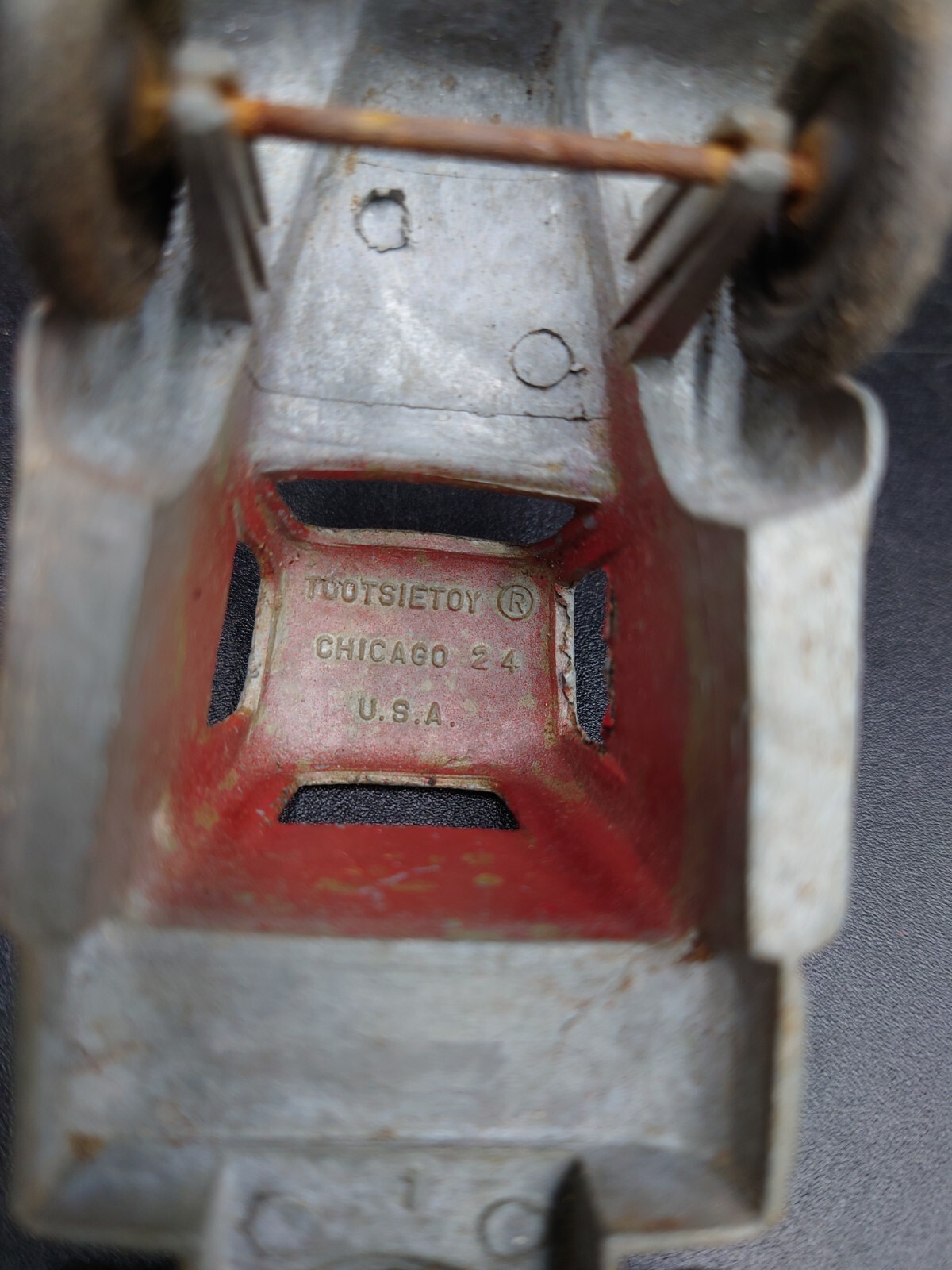 Vintage Tootsie Toy Cast Metal 3.75" Red Mack Truck Tootsietoy USA Made #24