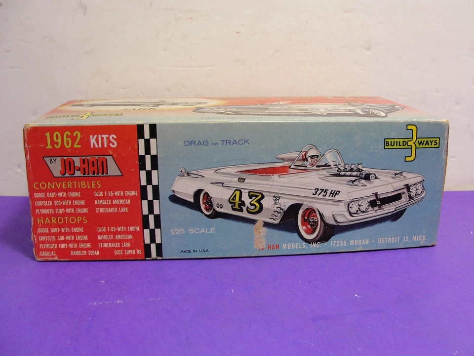 Vintage Jo-Han 1962 Studebaker Lark 3-Way 1/25 Maquette Kit W/ Boîte - Image 2 of 4