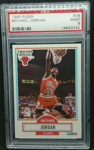 1990-91 Fleer Michael Jordan Card #26 PSA 9 MINT Bulls (72) B40
