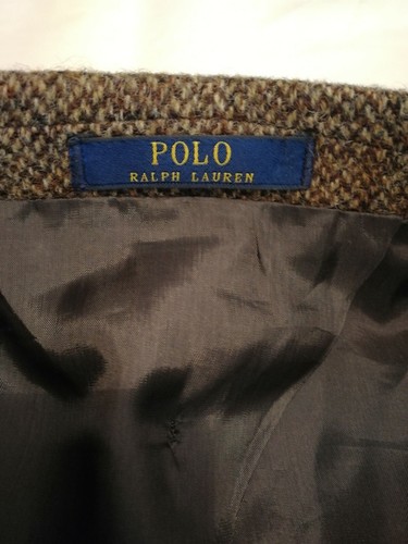 Polo Ralph Lauren Morgan Harvard Tweed Sport Coat Brown Size uk 44R eu 54 - Picture 7 of 11