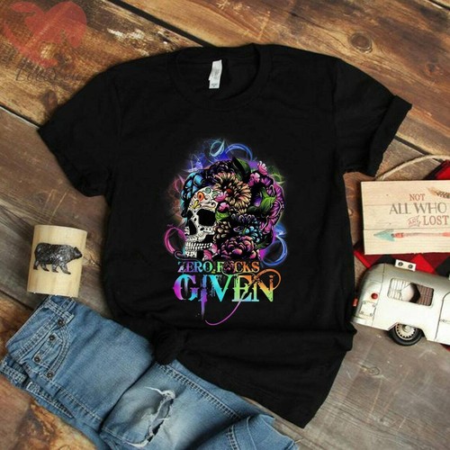 Zero Fvcks Given Sugar Skull Skeleton 