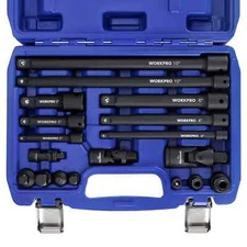 18Pieces Drive Tool Accessory Set Includes Socket Adapters Socket Extension Bar