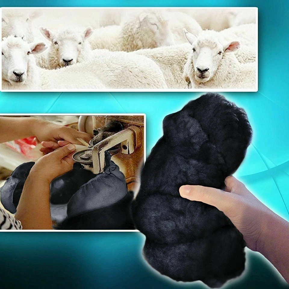 Zone Tech Plush Genuine Sheepskin Steering Wheel Cover Black, Gray, White SlipOn - Image 2 of 4