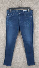 AG Adriano Goldschmied The Prima Cigarette Leg Jeans Womens 27R Blue Denim