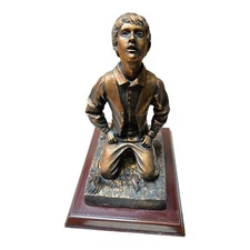 Young Joseph Smith Kneeling Bronze Sculpture by Cedar Creek Sculptures LDS 10"