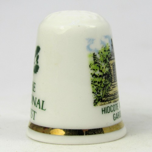 COLLECTABLE BONE CHINA THIMBLE 'HIDCOTE MANOR GARDEN, THE NATIONAL TRUST' TM009 - Picture 2 of 4