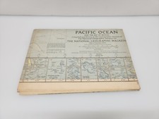 Vintage 1943 Map Pacific Ocean & The Bay Of Bengal