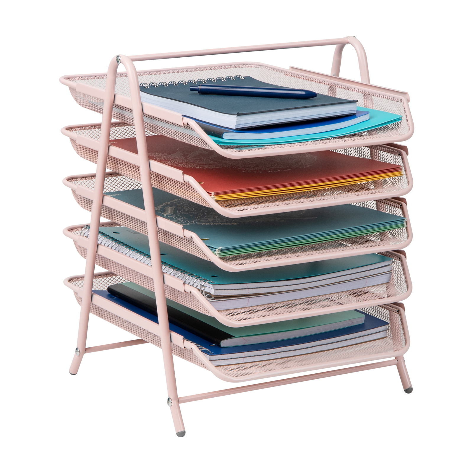 5-Tier Desktop Paper Tray Organizer for Files and Workspace Storage