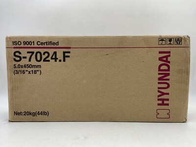 S-7024.F Hyundai Welding Sticks Electrodes AC/DC 3/16''X 18'' 450mm 20kg 44LB Box