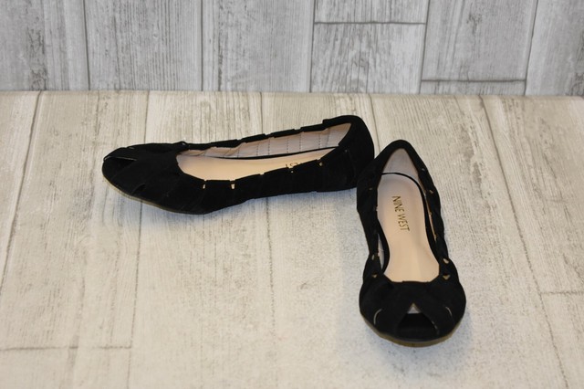 nine west black ballet flats