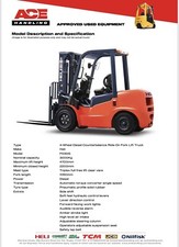 Container Spec Diesel Forklift Hire-&pound;59.99pw Buy-&pound;9995 HP-&pound;49.91pw VAT Deposit