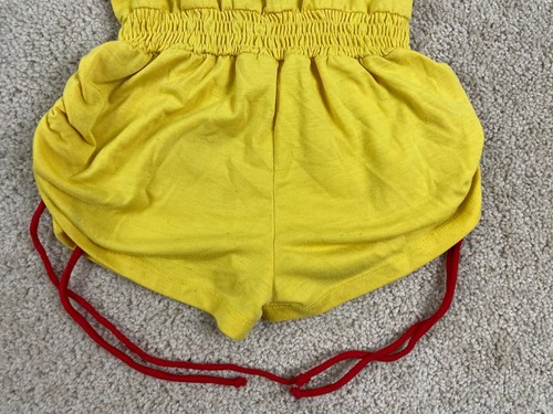 Coogi Romper Girls Size 18 Round Neck Sleeveless Pleat Cinched Drawstring Yellow - Picture 7 of 11