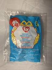 Ty Teenie Beanie Babies Rocket The Blue Jay Bird 05 1999 McDonalds SEALED