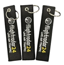 Set 3 Keychain Flightradar24 - 130*30mm twill+embroidery - Two Slide