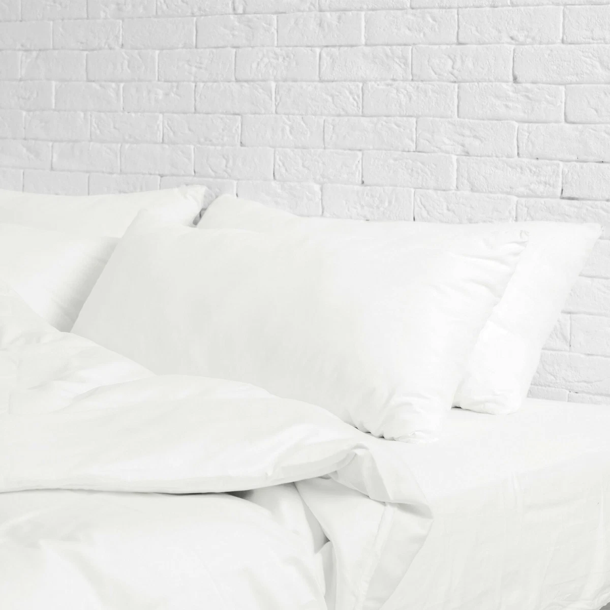 Juego De Cama De Algodón Egipcio 1000 Hilos - Blanco Liso De Lujo (elige Pieza)