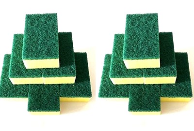 2 X 6 Pieces Shining Non-Scratch Kitchen Sponge Scrubber Sponges Dish washing