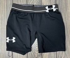 Under Armour Youth Unisex Black Athletic Shorts Size M