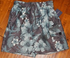 Men's Croft  Barrow Shadow Gray  Blue Floral Swim Shorts Trunks Sizes M, XL