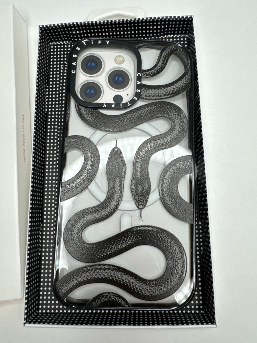 iPhoneアクセサリー CASETiFY iPhone15 Pro Black Kingsnake CASETiFY Impact Case with MagSafe for Apple iPhone 15 Pro