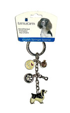Little Gifts Metal Hand Painted Charm Keychain - English Springer Spaniel