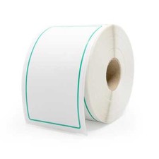 Dymo 2.315" x 4" Green Border Rectangle Labels