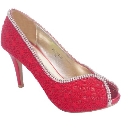 red diamante heels