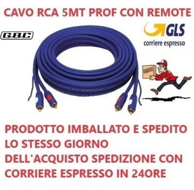 MEIRIYFA Cavo Audio RCA 2m - 2RCA Maschio A Filo Nudo, 20 AWG, Connettori Dorati 24K, Per Amplificatore, Subwoofer, Home Theater, Hi-Fi