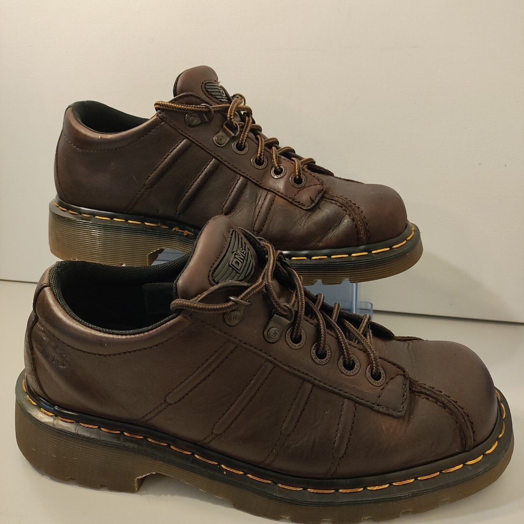 SAOLA Oxford uomo antiscivolo Dr. Martens marrone suola ammortizzata casual taglia 9 made in England