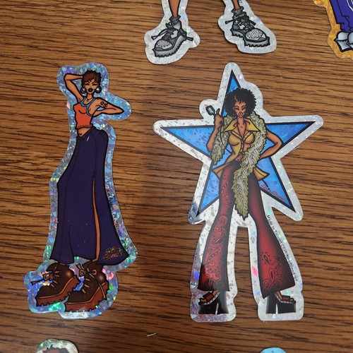 Vintage Y2k 90s NEW New Breed GIRL POWER Prism Vending Machine Stickers FULL SET - 第 5/12 張圖片