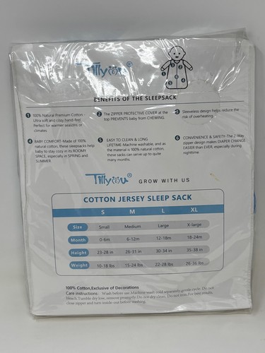 TillYou Sleep Sack 2 Pack 100% Cotton S (0-6 Months) Helicopters - Picture 2 of 2