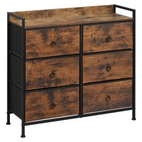 Woltu Kommode Sideboard Beistellschrank Mit 6 Stoffschubladen Mehrzweckschrank