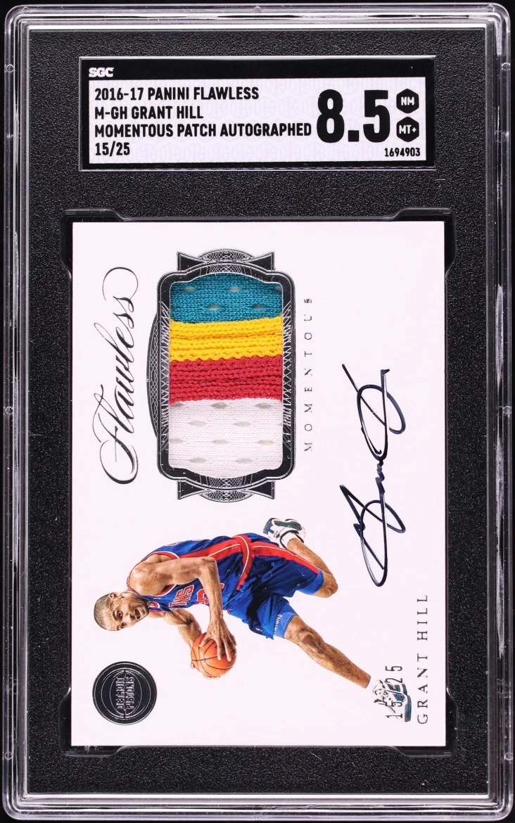 Panini Grant Hill Basketball Original Autographed Sports Trading