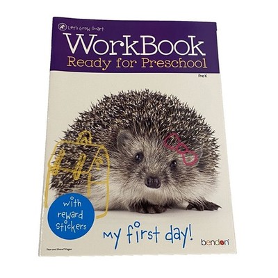 lets grow smart work book ready for preschool pre K stickers bendon school