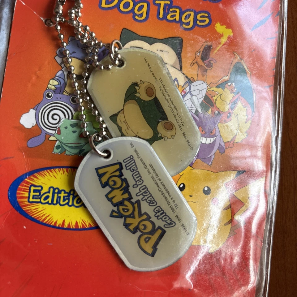 3 etiquetas de perro coleccionables Pokémon vintage edición limitada - edición 3 - nuevas Foto 3 de 4