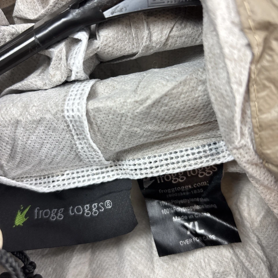Traje de Lluvia Frogg Toggs Hombres XL Extra Grande Marrón Impermeable Cremallera Completa Con Capucha Senderismo Foto 4 de 4
