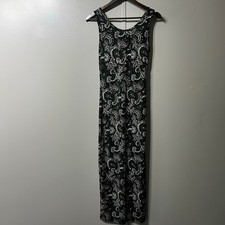 Dynamite Sleeveless Paisley Slinky Liquid Knit Maxi Dress | Women's Size Medium