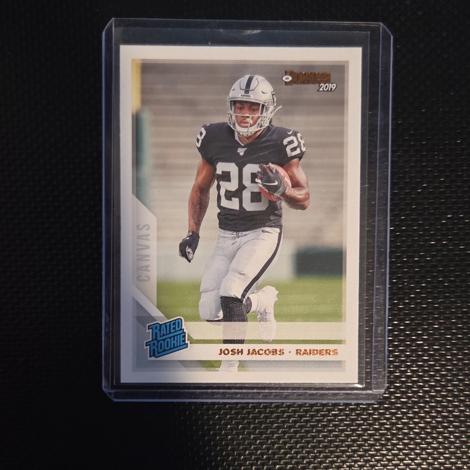 2019 Panini Donruss Rated Rookie Canvas Josh Jacobs #308 Raiders NFL Football