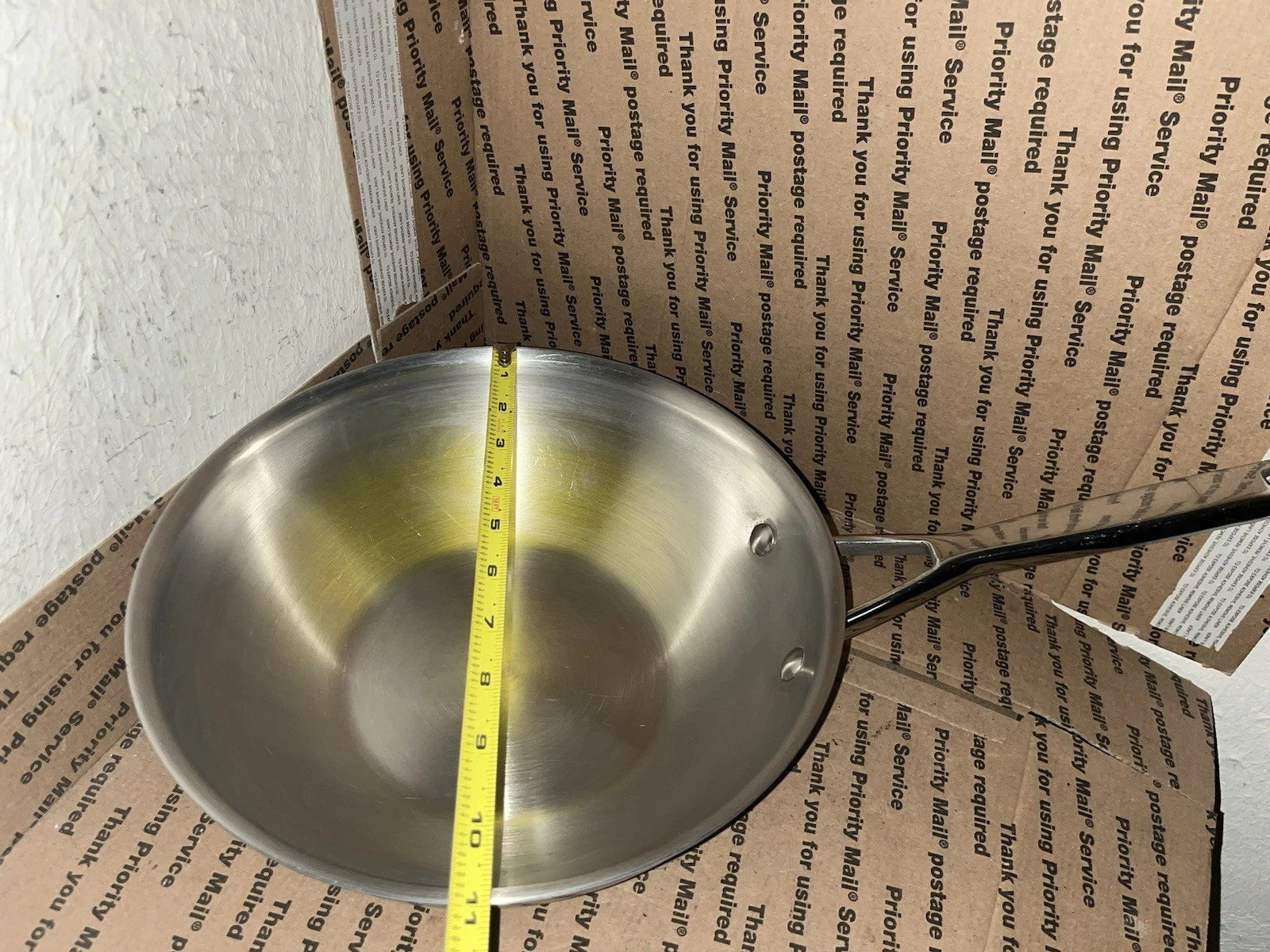 Anolon Triply Clad Stainless Steel Stir Fry Wok Pan 10-3/4” Induction Ready