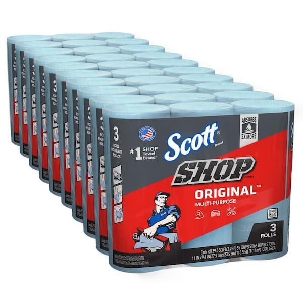 Scott Shop Towels Original Blue Shop Towels Bundle of 10 - 3-Packs 10 (30 rolls)