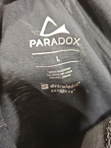 Camisa deportiva negra manga larga Paradox para mujer nueva sin etiquetas 1/4 cremallera - Imagen 8 de 8
