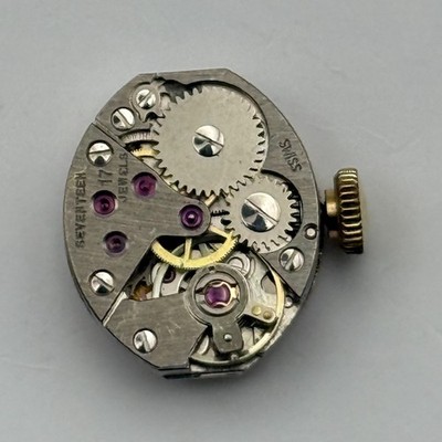 FEF 6630 Watch Movement Everite 17 Jewels Swiss Manual Wind Parts Repair 13mm