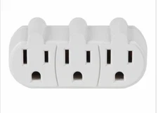 WESTINGHOUSE TRIPLE GROUNDED OUTLET ADAPTER, THREE WAY SPLITTER CHRISTMAS HOME