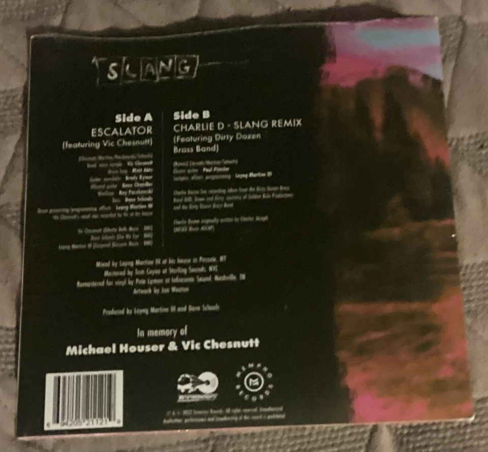 SLANG ESCALATOR 7" VINYL RSD 2022 VIC CHESNUTT DIRTY DOZEN BRASS BAND SEALED - Image 2 of 2