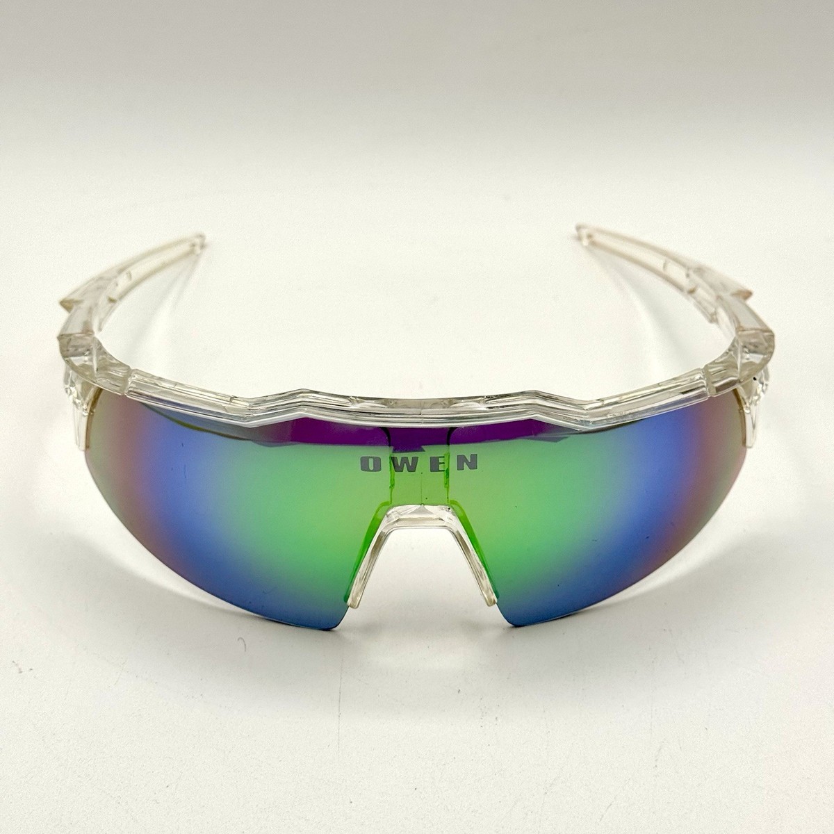 Owen Shield Sunglasses Clear OWE8802 Designer Frame & Multicolor