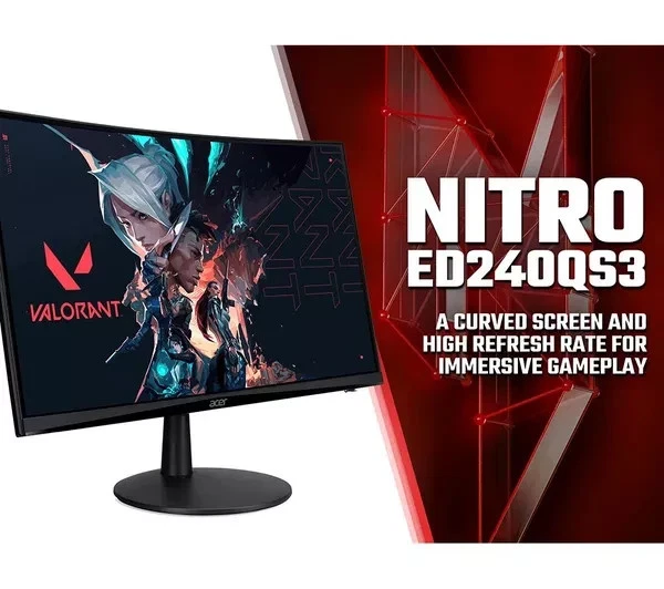 Acer Nitro 180Hz Curved Gaming ED240QS3bmiipx 24" FHD 1ms HDR10 FreeSync Premium - Bild 2 von 4