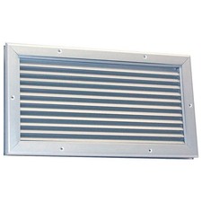 DAYTON 6WRK4 Door Louver,10-1/8 H,10-1/4 W,Aluminum 6WRK4
