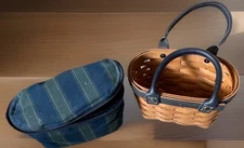 Longaberger Collectors Club Renewal Mini Purse and Basket Combo Set 2005