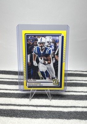 2025 Panini Donruss - Josh Downs #42 Press Proof Yellow